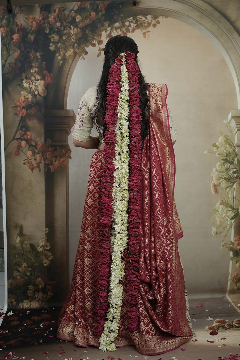 Indian Bridal Hairstyling and Dupatta draping styling